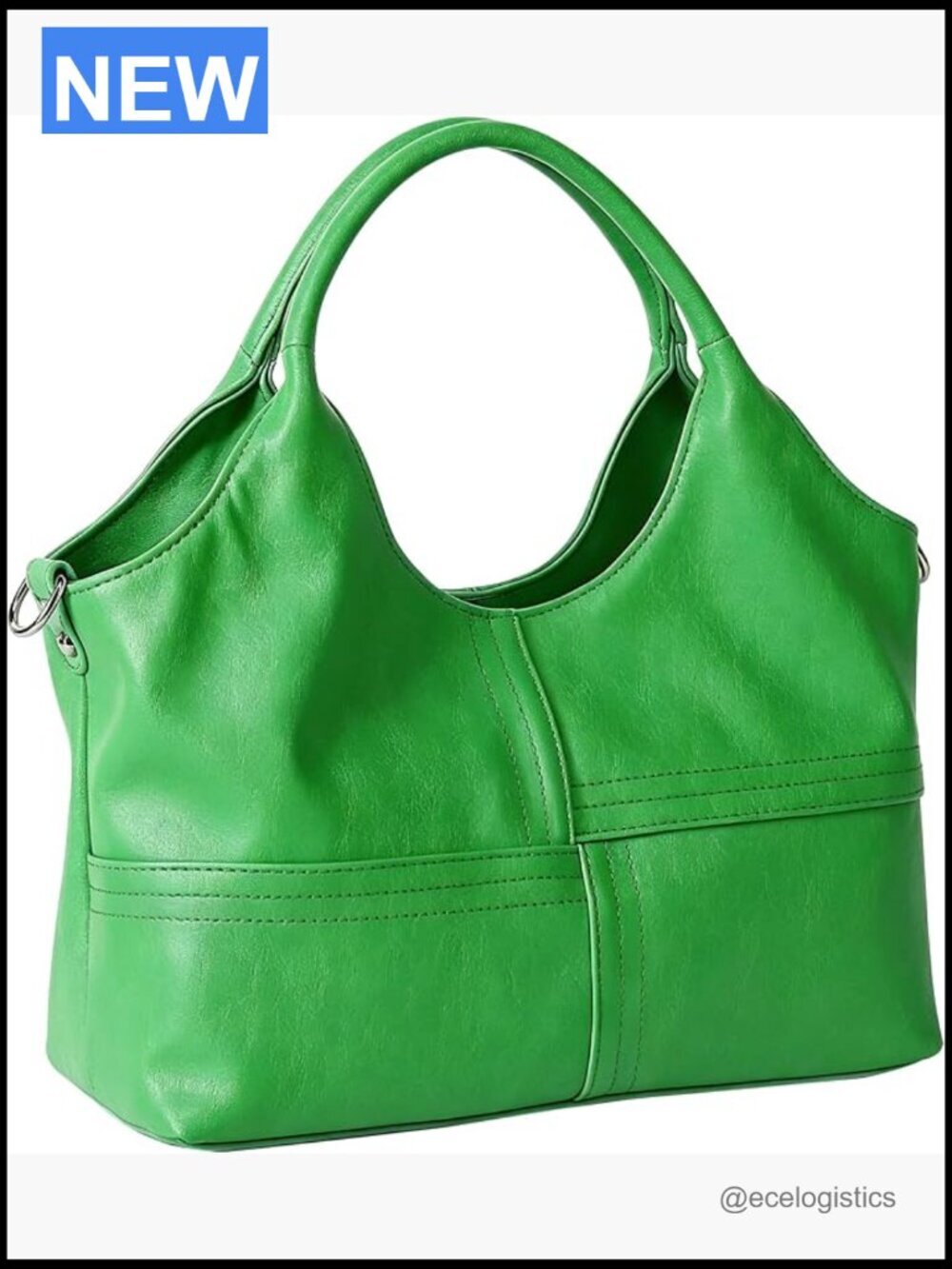 Medium Vegan Leather Tote Hobo Bag Detachable Satchel Strap